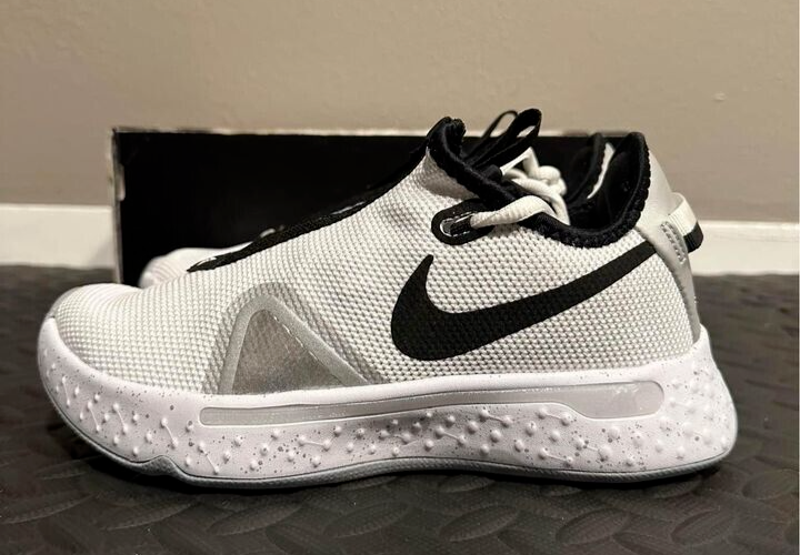 Nike PG 4 Team College White 2020 Athletic Basketball Shoes Youth Size 4.5 $70