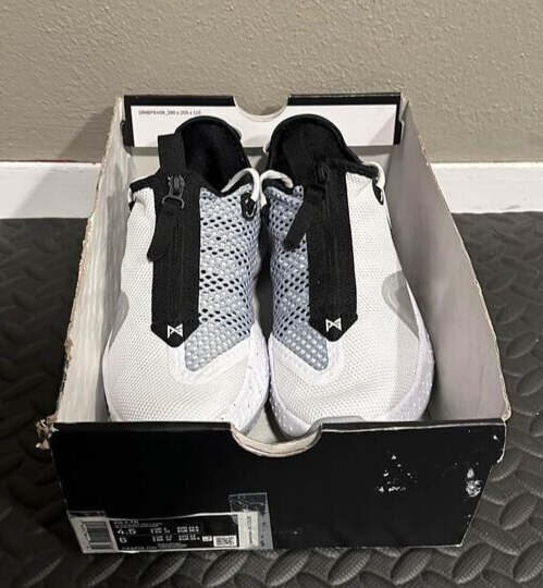 Nike PG 4 Team College White 2020 Athletic Basketball Shoes Youth Size 4.5 $70