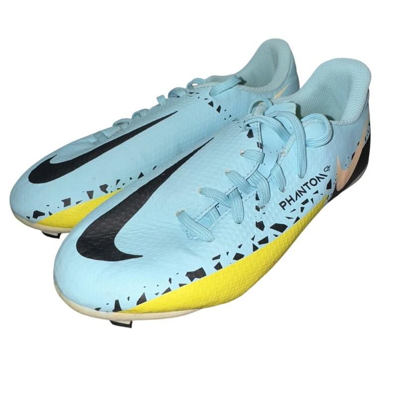 Nike Phantom GT Soccer Shoes Youth Size 1Y Blue Yellow Black Cleats DC0812-407