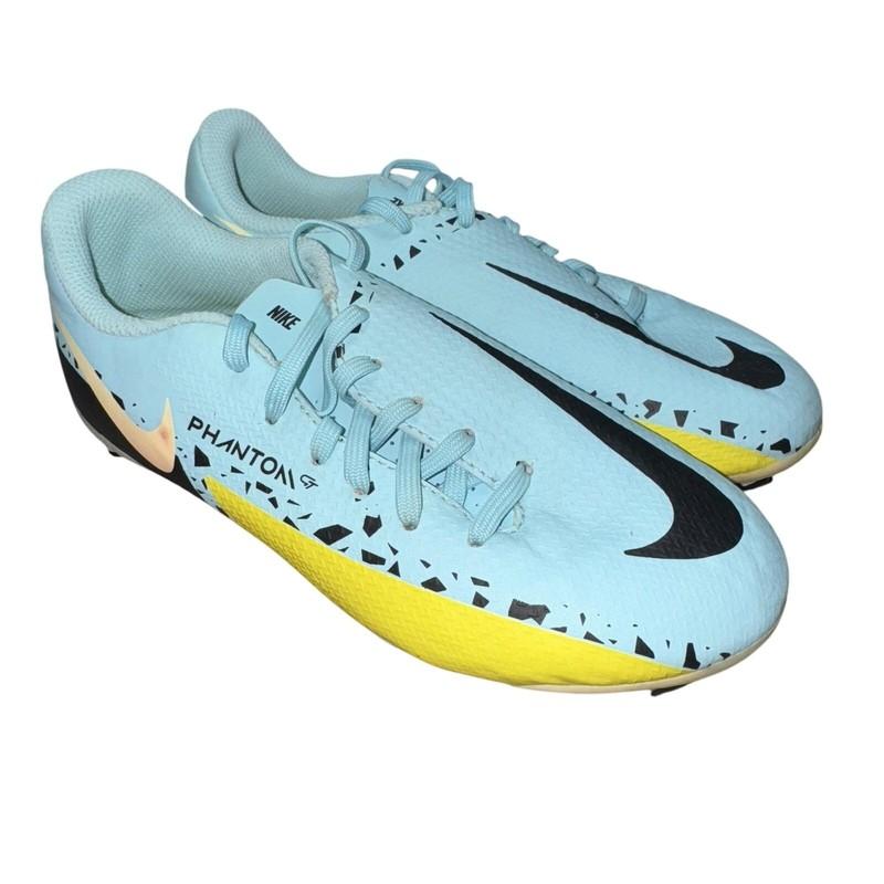 Nike Phantom GT Soccer Shoes Youth Size 1Y Blue Yellow Black Cleats DC0812-407