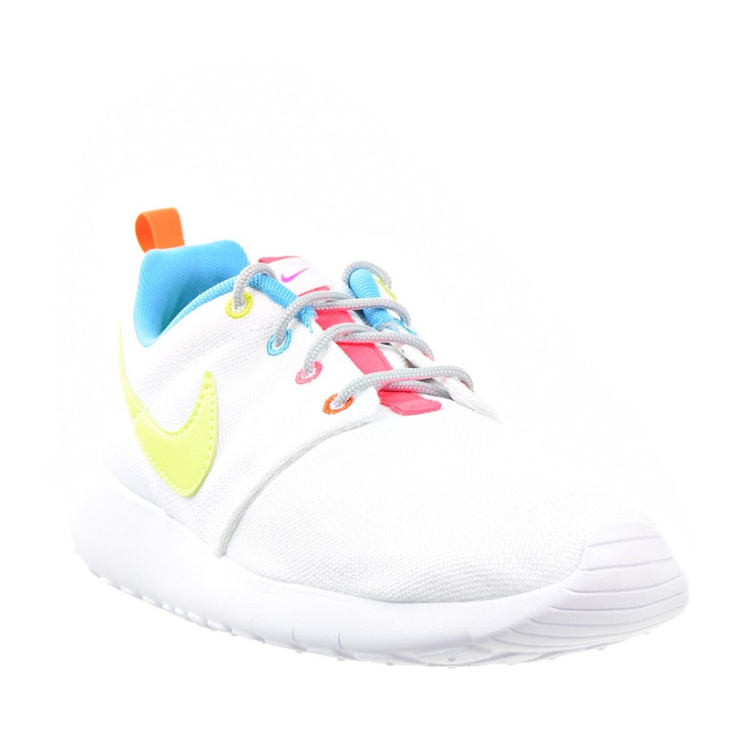 Nike Roshe Run Big Kid (GS) Shoes White-Racer Pink-Fire Pink-Volt 599729-105