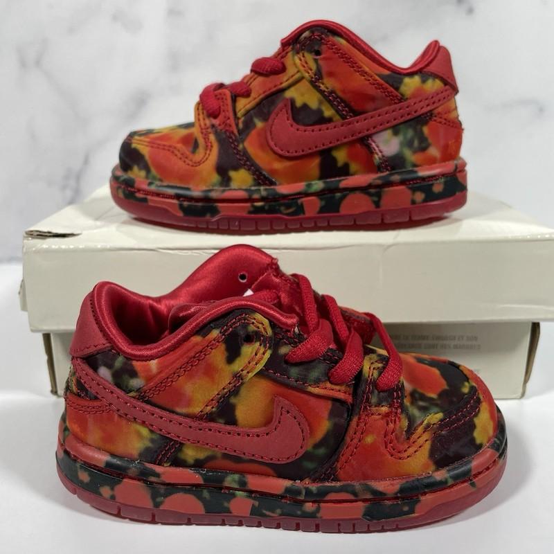 Nike SB Dunk Low X Wizard Of Oz Poppy Field FZ1237-600 Size 6c Toddler