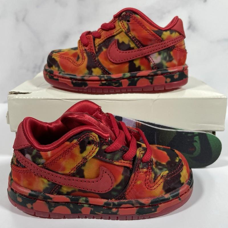 Nike SB Dunk Low x Wizard Of Oz Poppy Field FZ1237-600 Size 6c Toddler