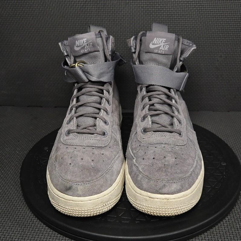 Nike SF Air Force 1 Mid Shoes Youth Sz 7 Gray Athletic Trainers Sneakers