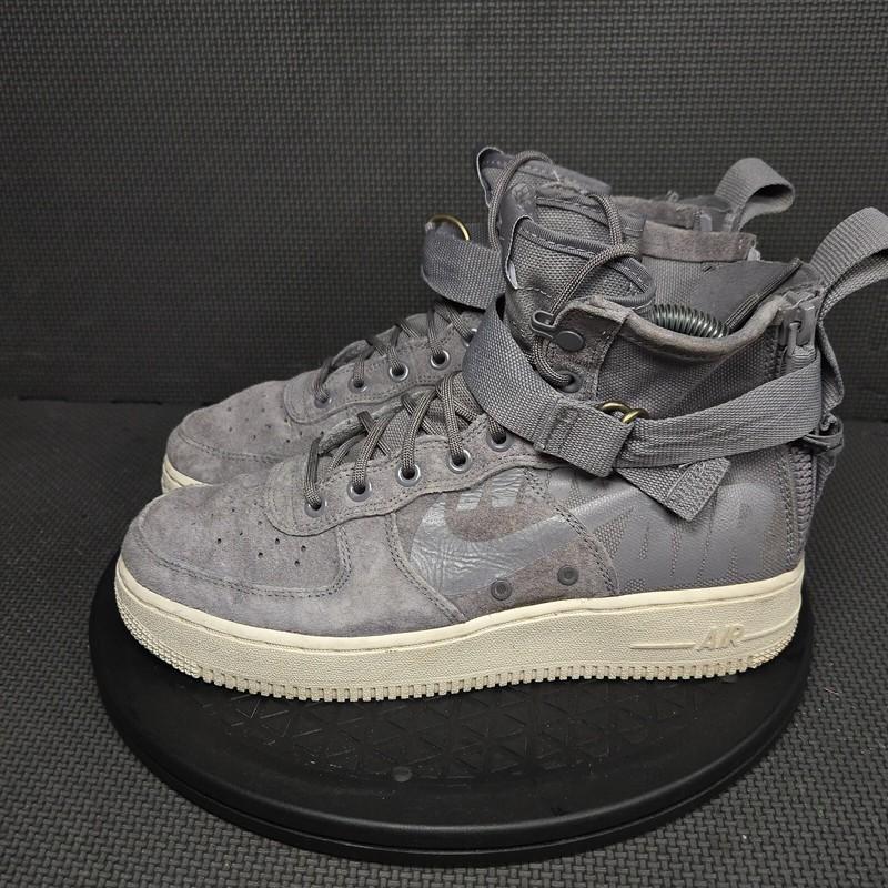 Nike SF Air Force 1 Mid Shoes Youth Sz 7 Gray Athletic Trainers Sneakers