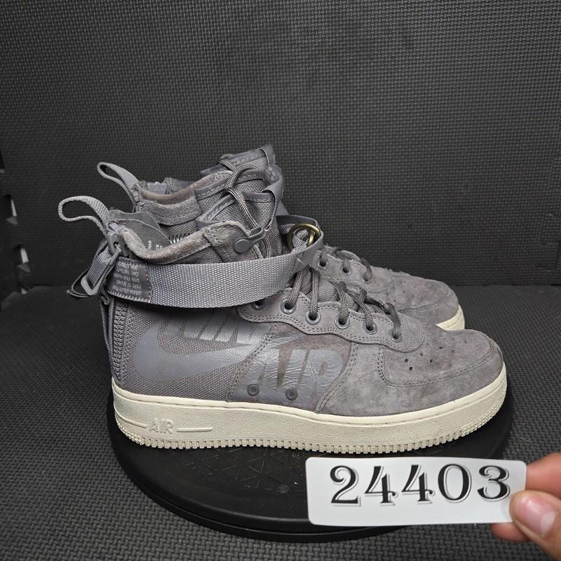 Nike SF Air Force 1 Mid Shoes Youth Sz 7 Gray Athletic Trainers Sneakers