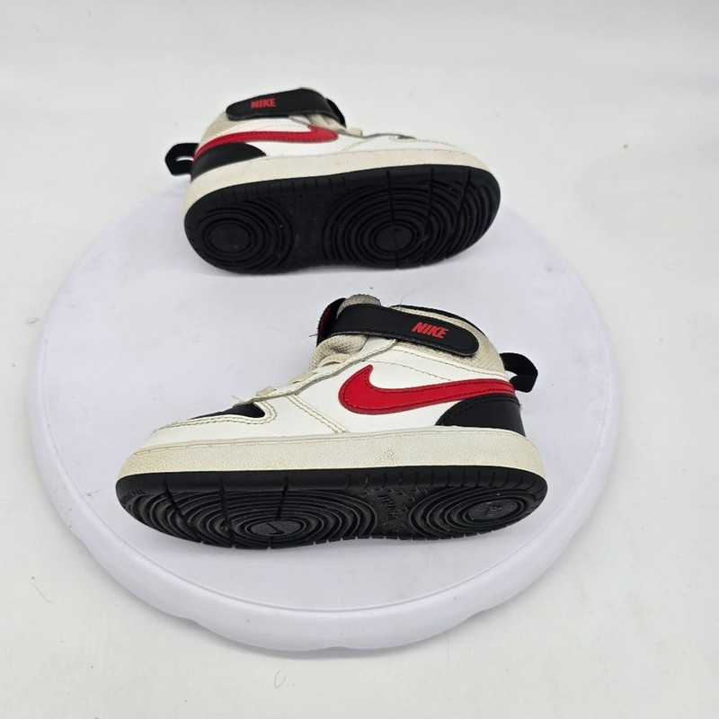 Nike Shoes Todler 7C Court Borough Mid 2 Shoes Sneaker White Red Black