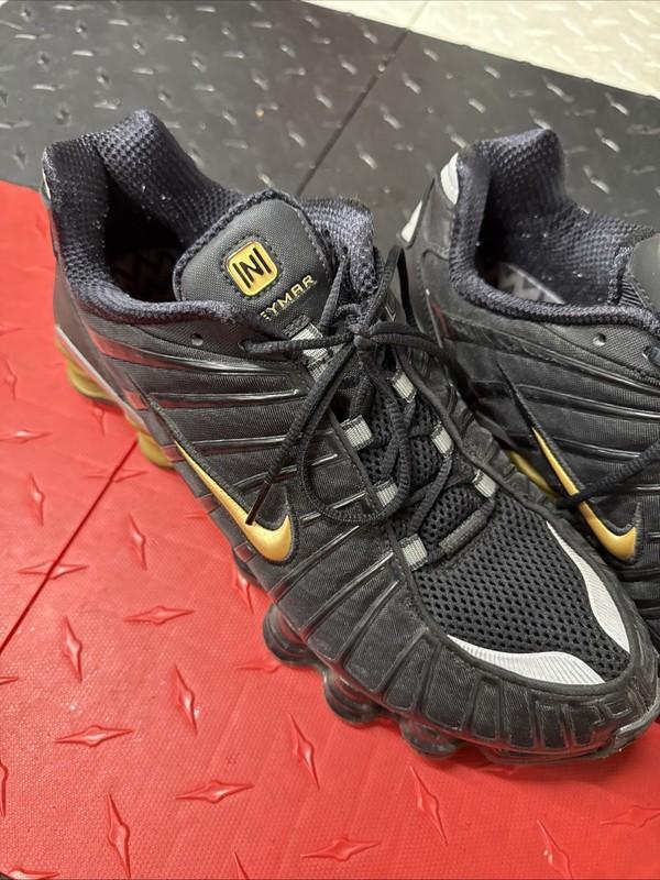 Nike Shox TL Neymar Jr. Black Metallic Gold Silver BV1388-001 2019 Mens 10