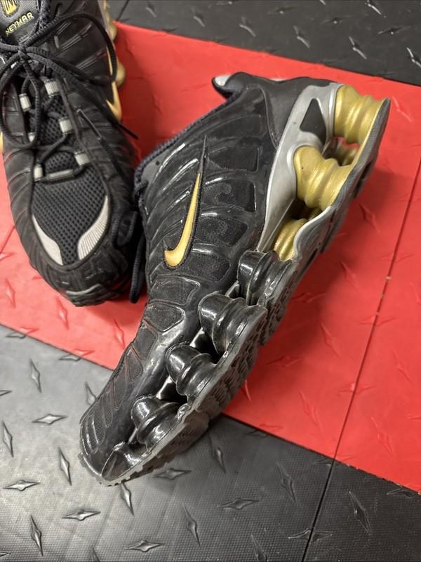 Nike Shox TL Neymar Jr. Black Metallic Gold Silver BV1388-001 2019 Mens 10