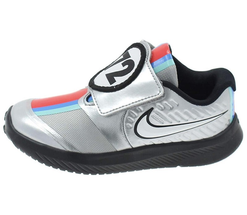Nike Star Runner 2 Auto TDV “metallic Silver” 4c Toddler Size 4 SNEAKERS Kids
