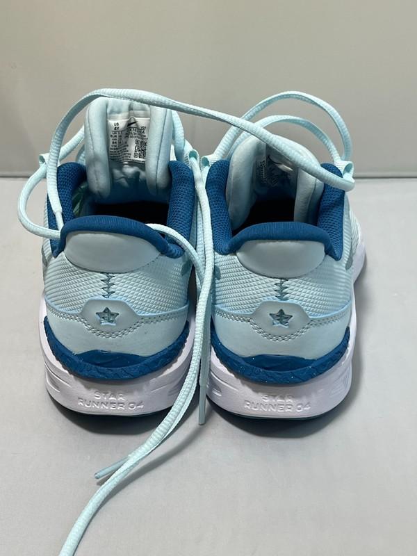 Nike Star Runner 4 Athletic Running Sneaker Boys 4Y Blue Knitted DX7615-404 S460