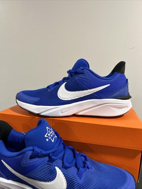 Nike Star Runner 4 NN (GS) Hyper Royal/White Boy's Slip On Sneakers GS Sizes