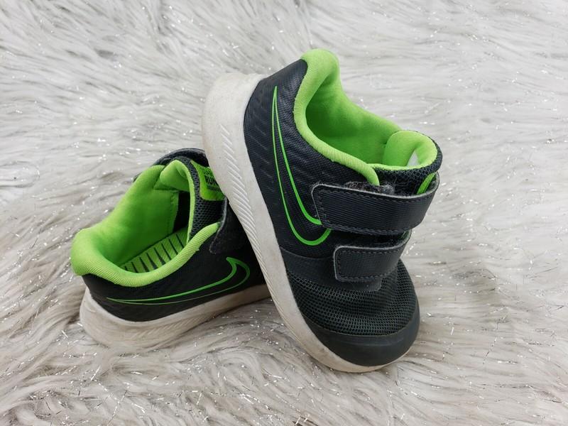 NIKE STAR RUNNER AT1803-004 Gray Green Sneakers Kids Child Size 7C / 23.5