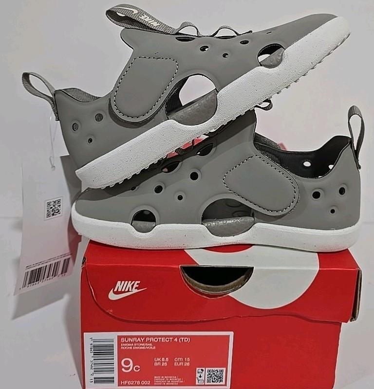 Nike Sunray Protect 4 Toddler Water Sandel Enigma Stone/Sail Size 9C -HF6278-002