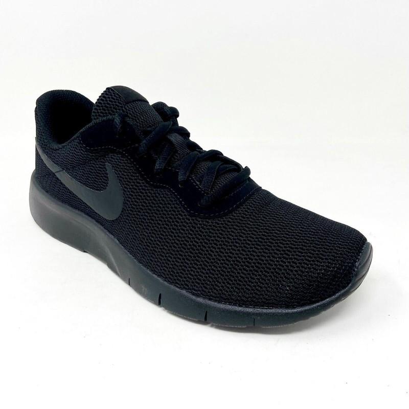 Nike Tanjun GS Triple Black Grade School Kids Running Shoes 818381 001