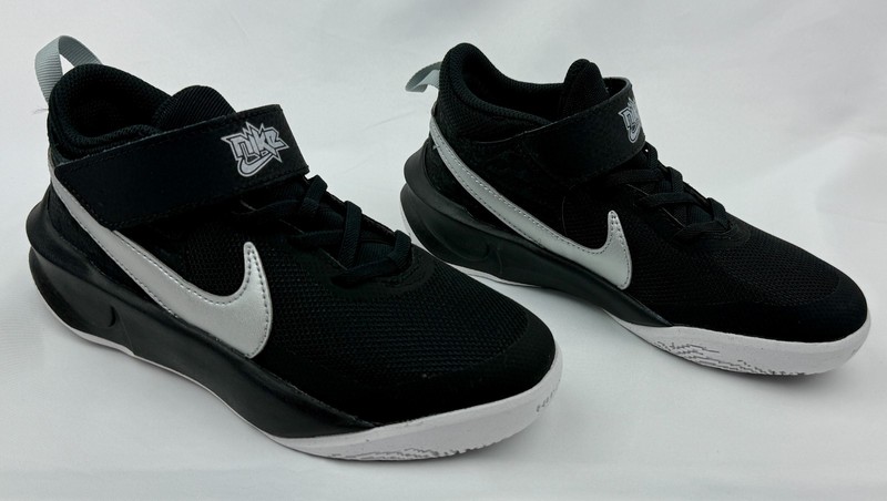 Nike Team Hustle D 10 PS Black/Silver-Volt CW6736-004 Youth Sz NIB