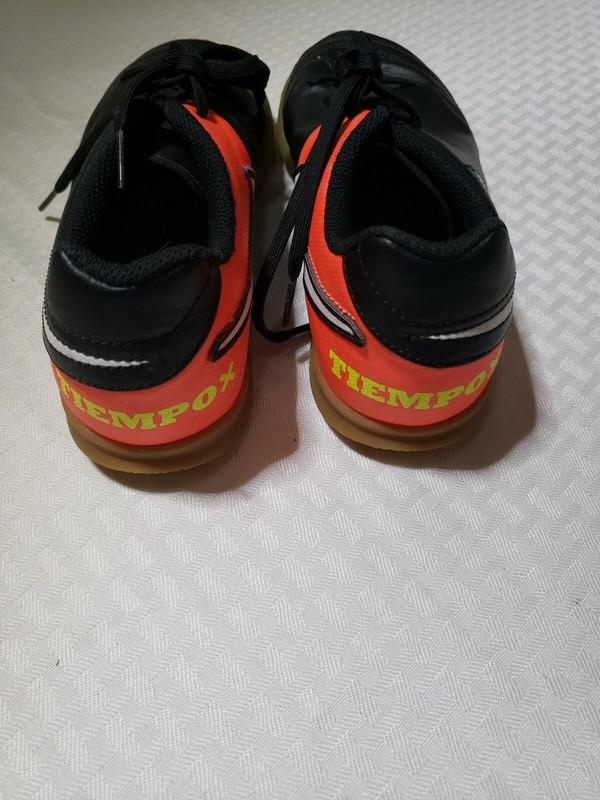 Nike Tiempo Rio III IC - 819196-018 - Black White Orange Soccer Boys Size 4.5 Y