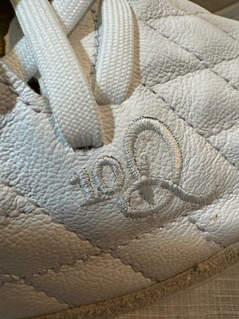 Nike Tiempo Soccer Sneakers Shoes 6.5 White Metallic Gold Lace Up