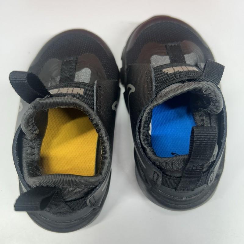 Nike Toddler Flex Runner DJ6039-001 Black/Flat Pewter Anthracite Kids Size 8c