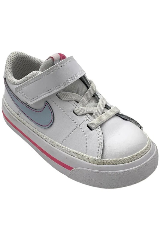 Nike Toddler's Girl Court Legacy SneakerWhite/Blue/Pink