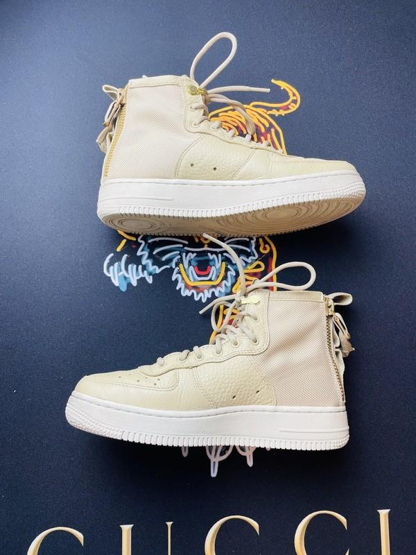 Nike Youth Air Force SF Mid Brown/Beige Shoes Size 5Y