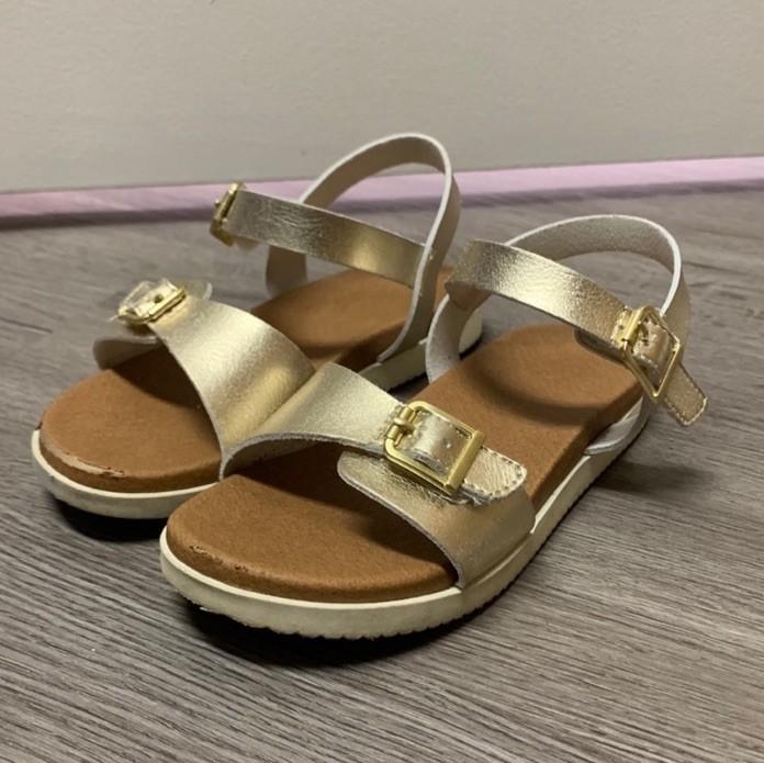 Nina Girls metallic gold sandal - size 11