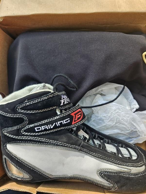 NO Fear Driving Force "Draft II" Racing Shoes Size 9 US Black/Silver