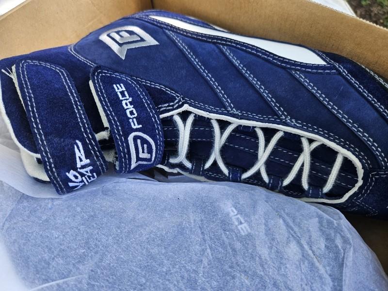 NO Fear Driving Force Vortex Auto Racing Shoes Mens Size 9 US Navy Suede