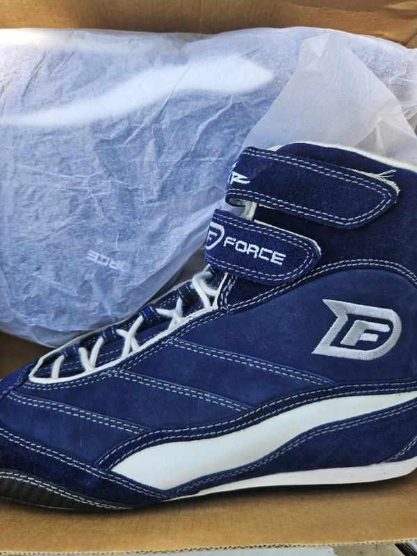 NO Fear Driving Force Vortex Auto Racing Shoes Mens Size 9 US Navy Suede