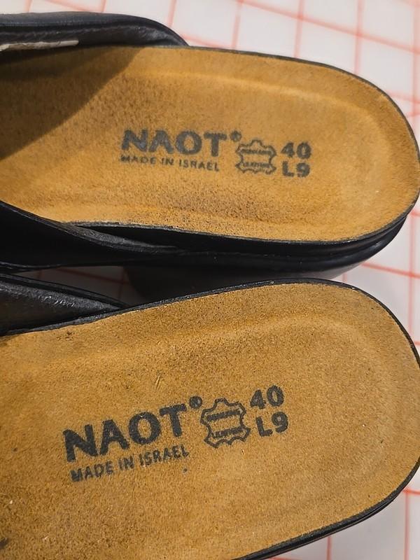 Noat Clogs Mules Braided Black Size 40 US 9 Leather