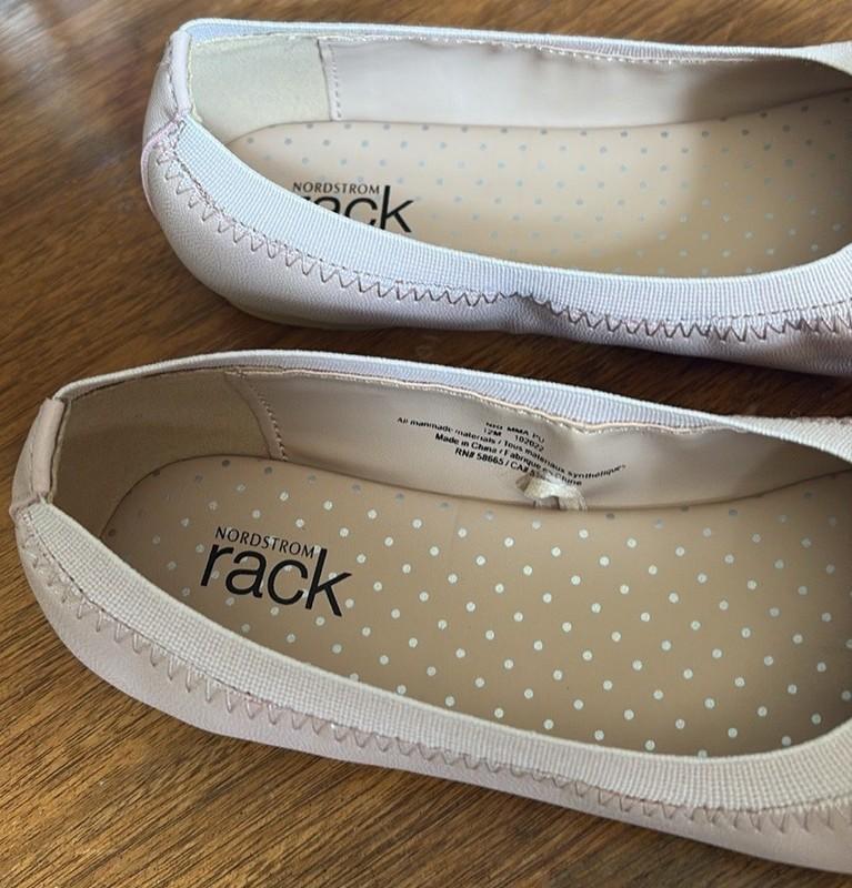 Nordstrom Rack Girls Size 12 - Light Pink Ballet Flats - Bow