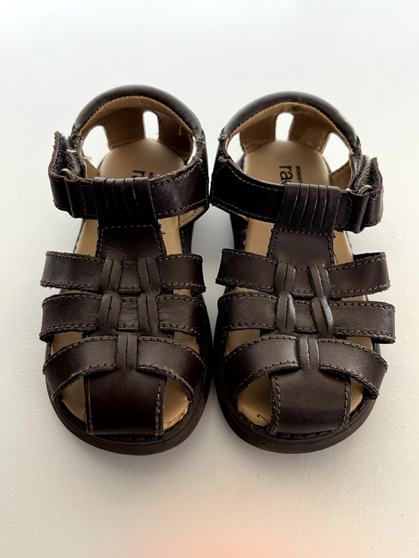 NORDSTROM RACK Infant Baby Boys Harper Brown Size 7XW Brown Fisherman Sandals