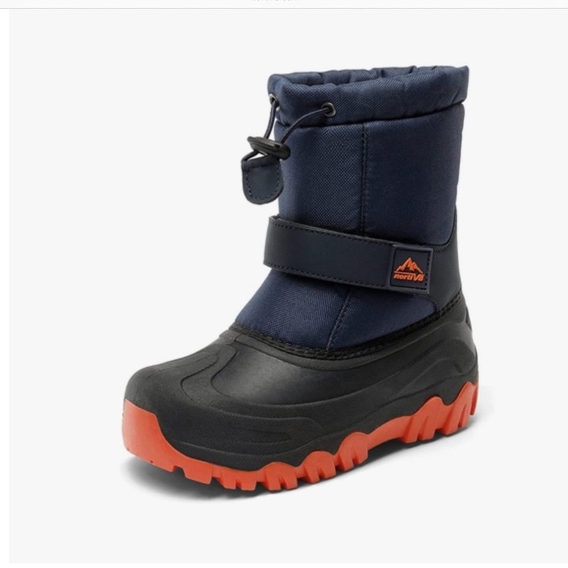Nortiv 8 Kids Sz 6 Navy Blue Waterproof Winter Snow Boots New