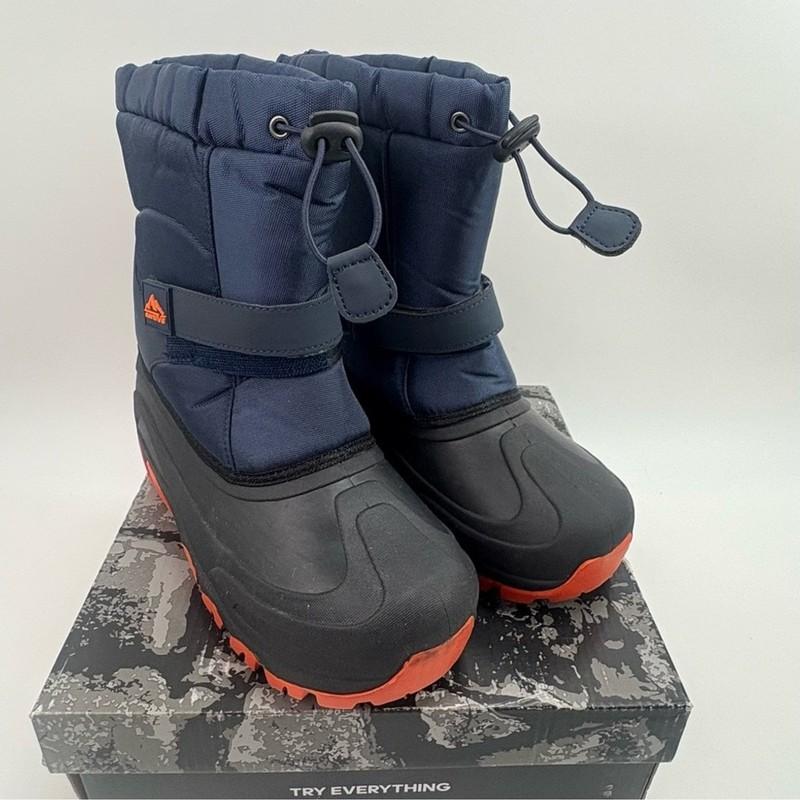Nortiv 8 Kids Sz 6 Navy Blue Waterproof Winter Snow Boots New