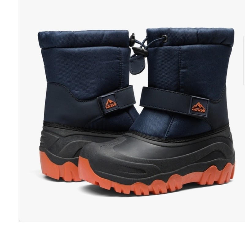 Nortiv 8 Kids sz 6 Navy Blue Waterproof Winter Snow Boots New