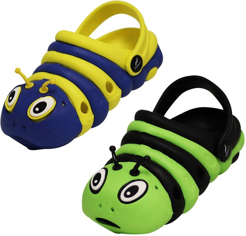 NORTY Toddler Girl's Boy's Bug Colorful Drainage Clog Sandal Slip On