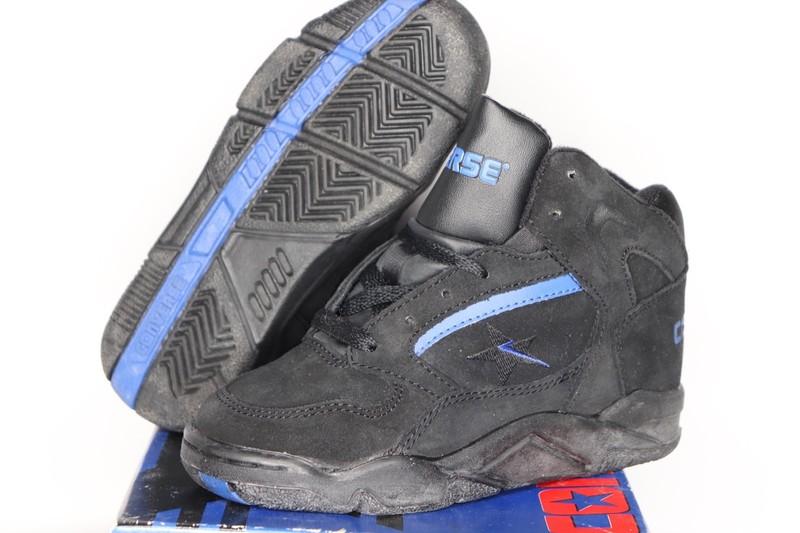 NOS Vintage 90s Converse Shadow Mid Leather Basketball Shoes Sneakers Youth 1Y