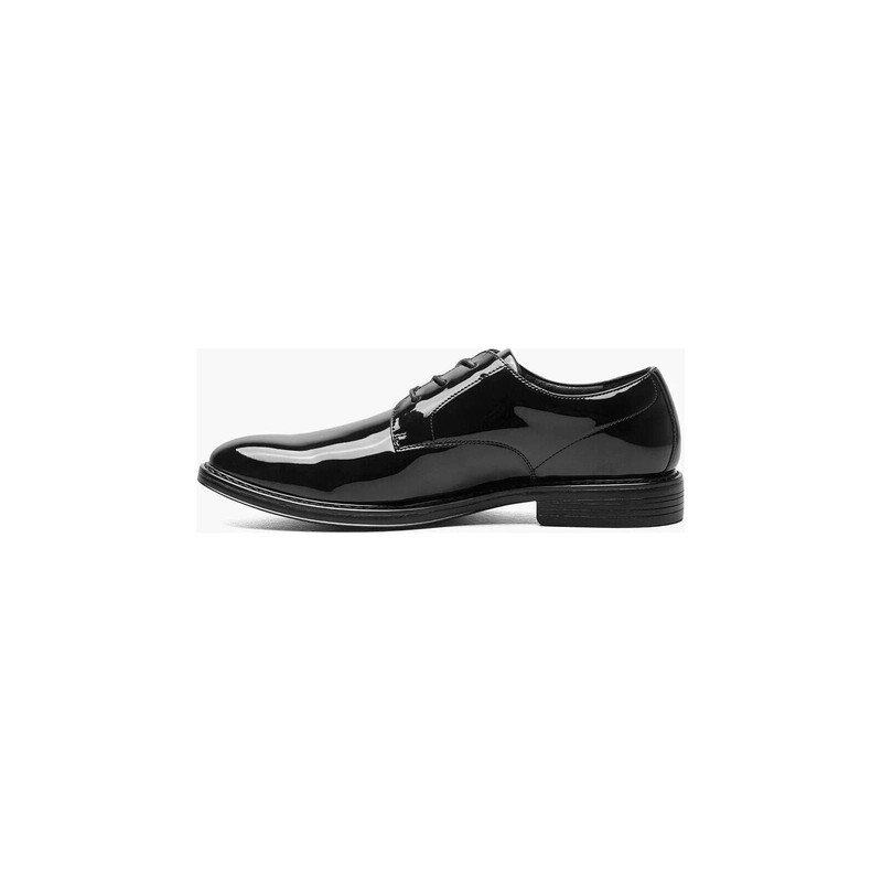 Nunn Bush Centro Formal Flex Plain Toe Oxford Tux Shoes Black Patent 85045-004