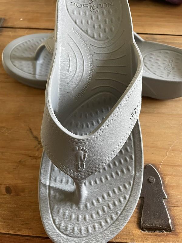 NUUSOL CASCADE Flip Flops "Made In America" Slate Gray Womens 12 Free Ship