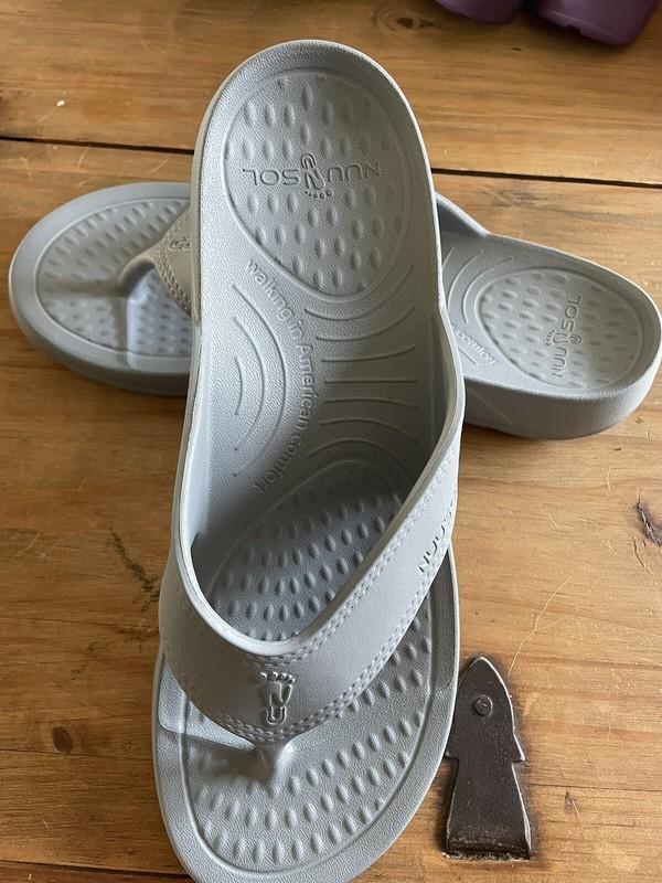 NUUSOL CASCADE Flip Flops "Made in America" Slate Gray Womens 12 Free Ship