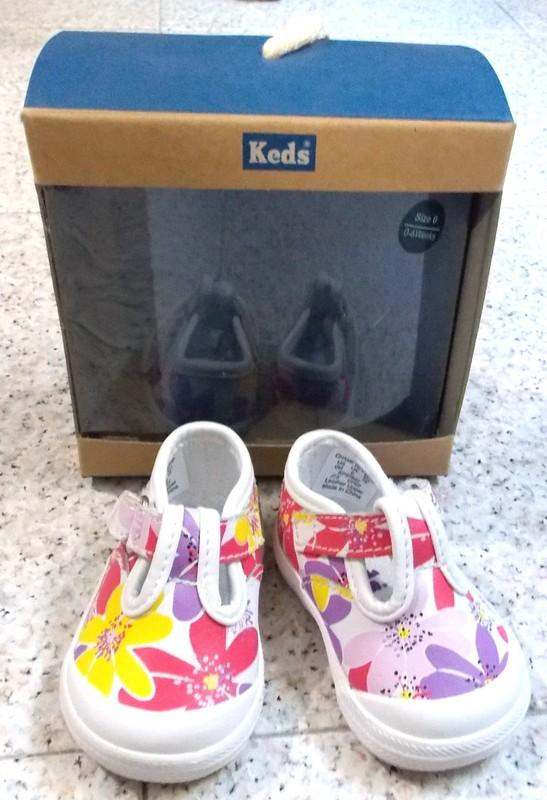 NWB KEDS Champ TC T Strap Floral white color flower Girls infant newborn Sandal