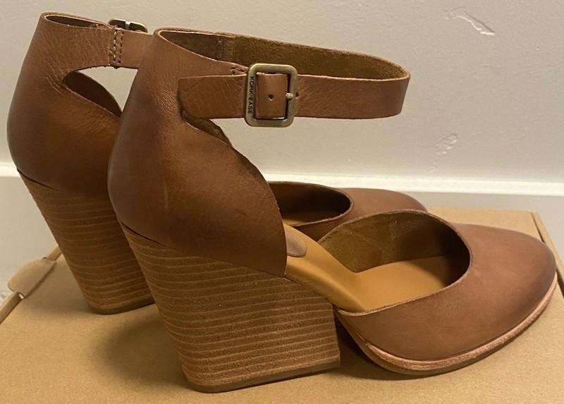 NWB KORKEASE Christie Harlow Leather Heel Sundance Catalog In Brown Terra Size 9