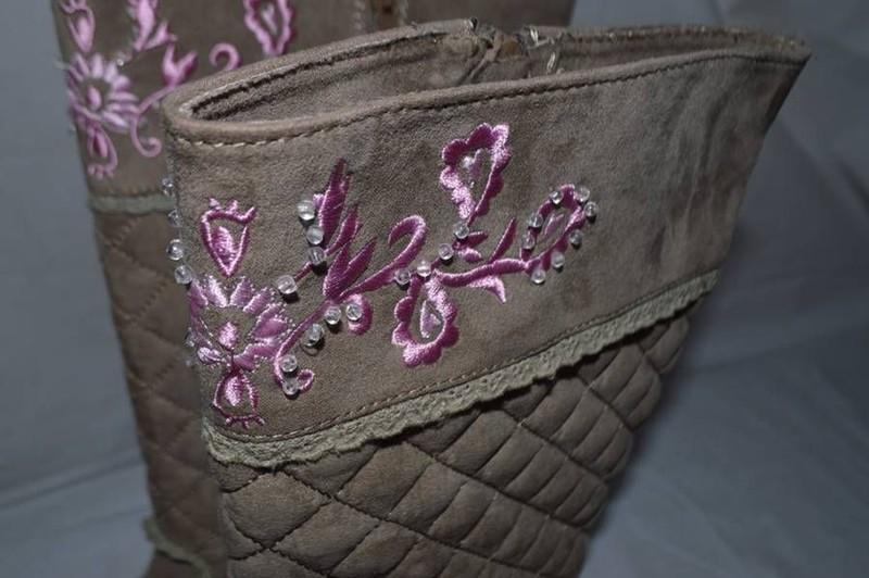NWOT Naartjie Kids Girls Size 6 Years Paulina Quilted Faux Suede Boots