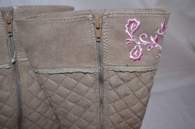 NWOT Naartjie Kids Girls Size 6 Years Paulina Quilted Faux Suede Boots