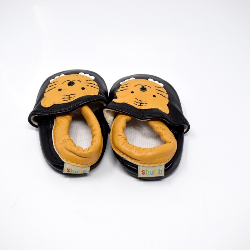 NWOTB Shubb Baby Size 3 - 6 Months Black Cat Leather Booties