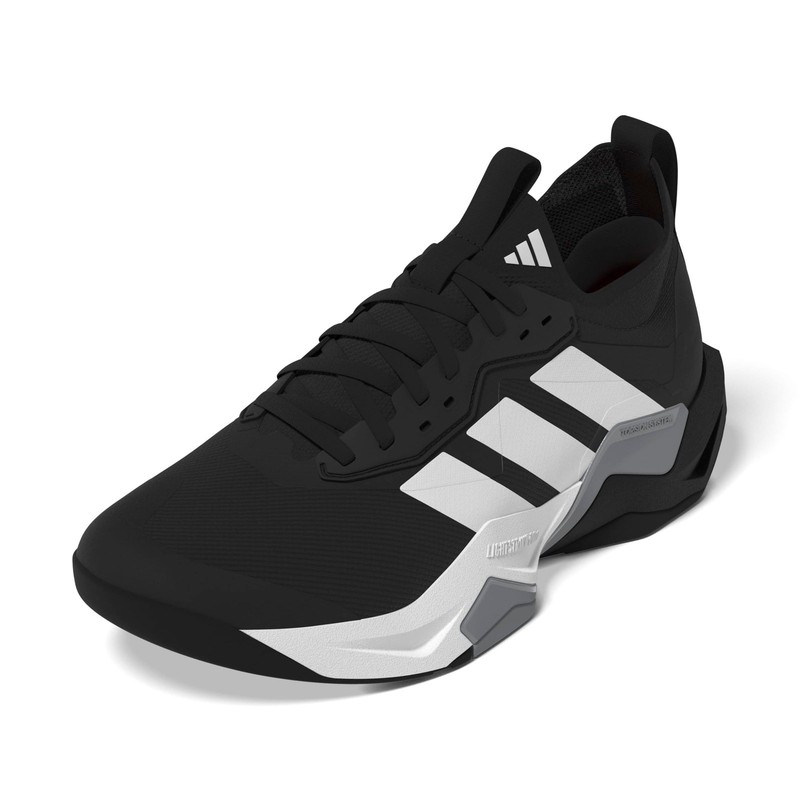 NWT Adidas Men's Rapidmove Advance 2 Training Shoes Black/White/Grey Size 10