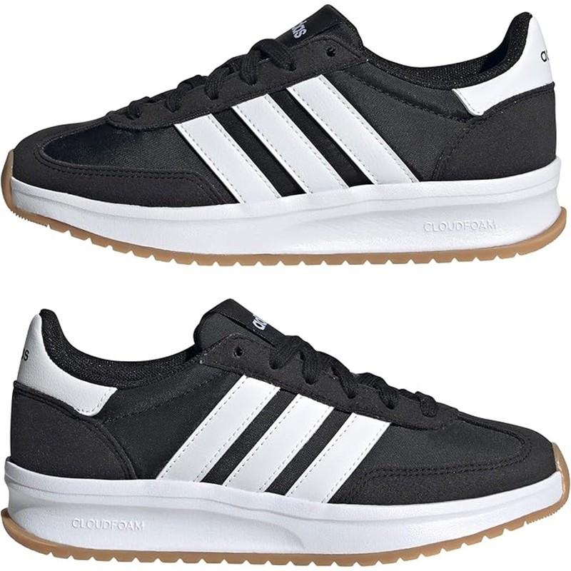 NWT Adidas Unisex-Child Run 70s 2.0 Sneaker Black/White/Gum-SZ 5.5 Big Kid