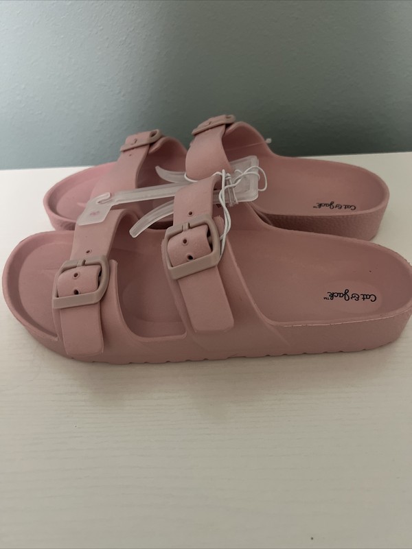 NWT Cat & Jack Girls Blush Pink Noa Footbed Sandals - Size 5
