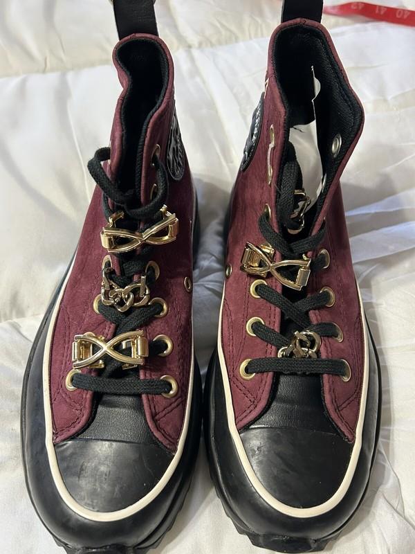 NWT Converse Run Star Hike Platform Ox Bordeaux Gold Regal Sneakers Size 6.5