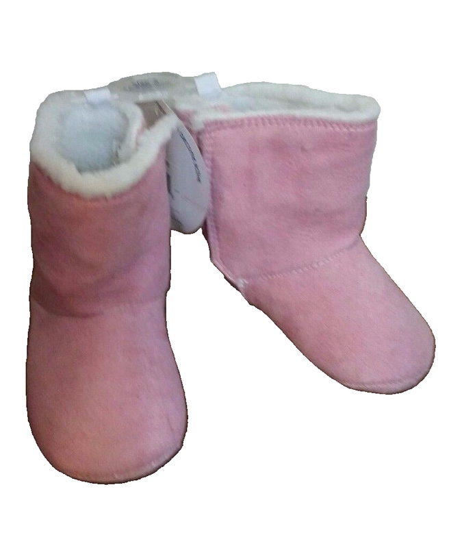 NWT Crawling Stage Wee Kids TM The Kid Specialist Pink Booties 3 ( 6-9 mos)
